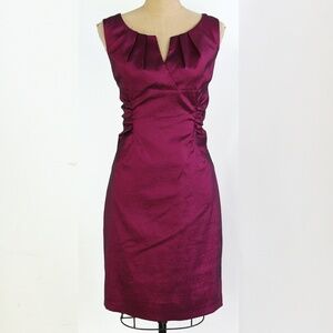 Adrianna Papell shimmering burgundy party dress